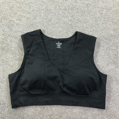 Tommie Copper Sports Bra Womens 3XL Black Copper Znergy Compression Support