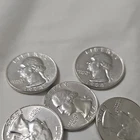 Washington Quarter 1964 Uncirculated Silver 25C Coin Lot