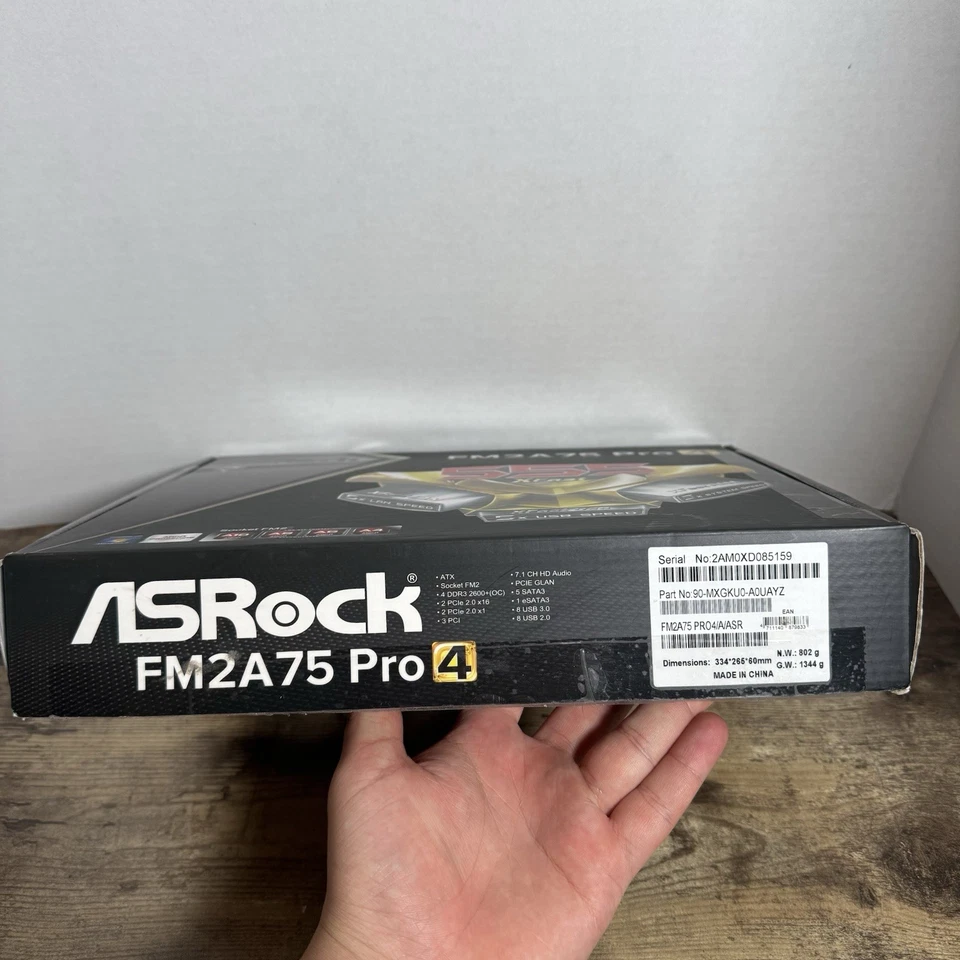 ASRock Motherboard FM2/AMD A75 FCH/DDR3/SATA3&USB3.0/A&V&GbE/ATX, FM2A75 PRO4 - Image 3 of 4