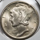 1945-D Mercury Dime Gem Brilliant Uncirculated (GEM BU)