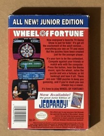 Nintendo NES Wheel of Fortune Junior Edition Complete CIB