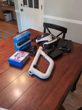 PlayStation VR Gaming Headset Bundle with Games,Goggles, Controllers READ