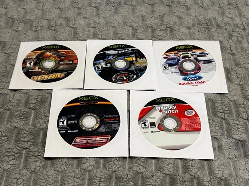Xbox Racing Games Lot of 5 All Tested Working (Flatout, Ford Racing 2, SRS)