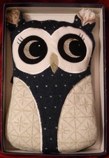 COUSSIN CHAUFFANT AUX GRAINES DE LIN, NATURES ET DÉCOUVERTES MOTIF "CHOUETTE"