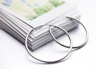 Genuine 925 Sterling Silver Thin Endless Hoop Earrings Many Size Small to XLarge