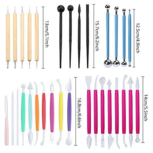 31pcs Fondant Cake Modeling Decorating Hand Sculpting Tools Kit