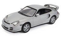 Modellauto Statisch Diecast Porsche 911 996 GT2 Coupe 2000 Silver Scale 1:43