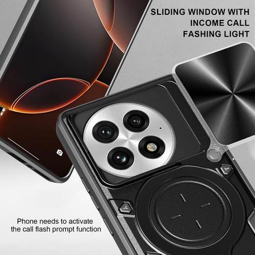 Slide Camera Protec Armor Back 360 Ring stand Back Case For OnePlus 13 5G 6.82" - Picture 9 of 24