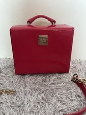 Faith Fuchsia Box Clucth Gold Detail Fashion Trend Designer Hand Bag