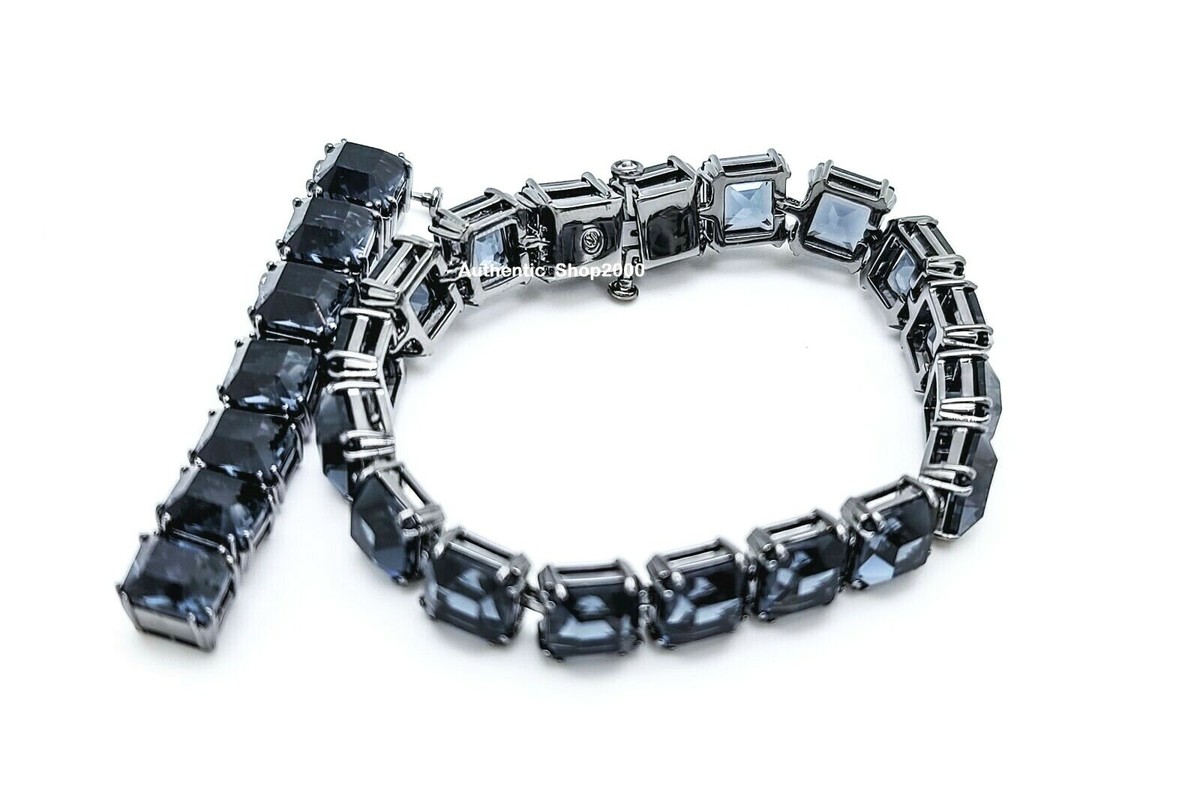 SWAROVSKI Millenia ブレスレット 5614927/正規品 Millenia Tennisブレスレット, スクエア・カット, 中, ブルー