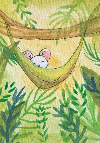 ACEO Original Mixed Media Painting Art