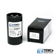 TEMCo 460-552 uf/MFD 110-125 VAC volts Round Start Capacitor 50/60 Hz -Lot-1