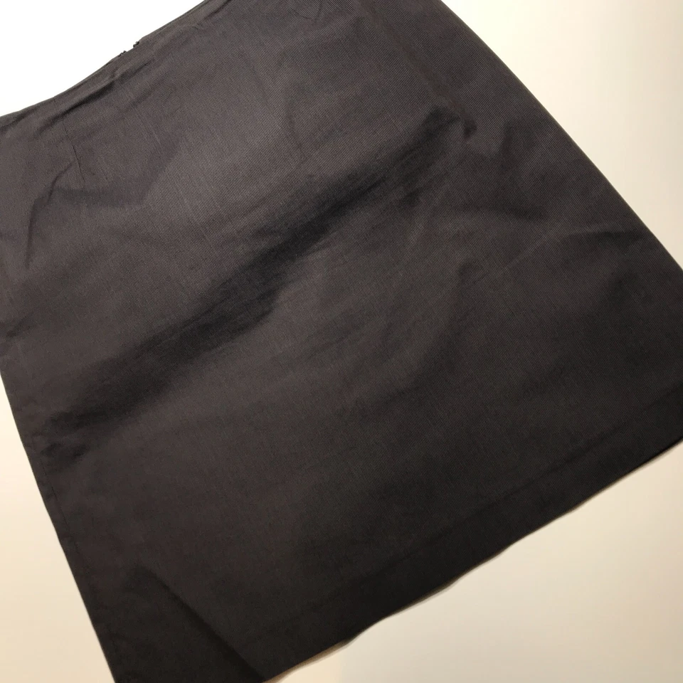 Falda Calvin Klein Mujer 10 Hecha en Italia Marrón Rayas Lápiz Traje Ocasiones Foto 3 de 4