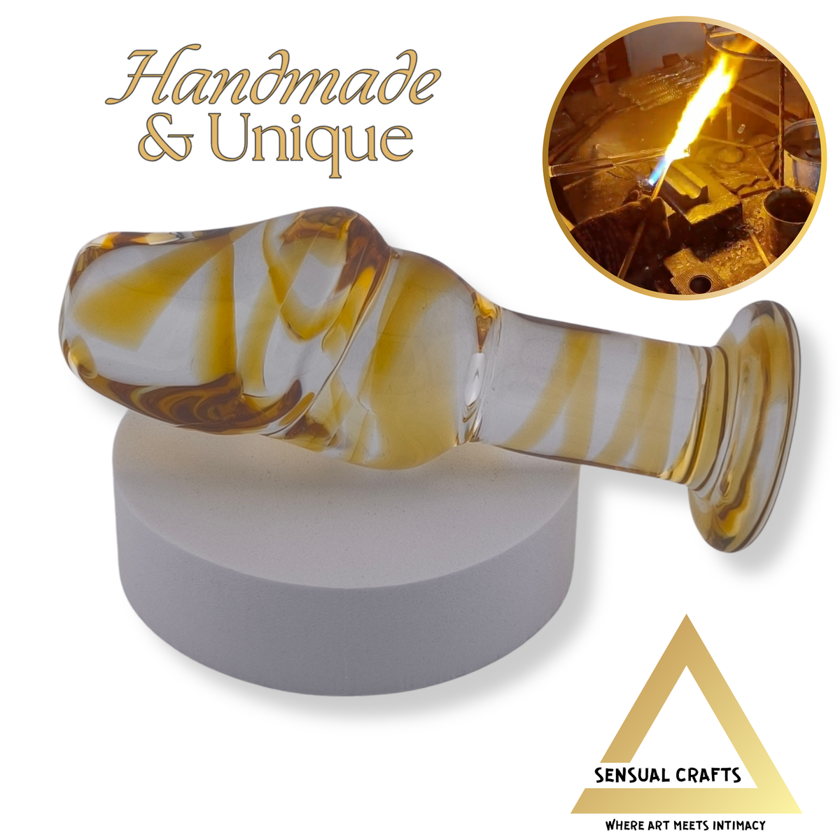 Thick Glass Butt Plug Big Anal Plug Crystal Dildo HANDMADE Sex Toys | eBay