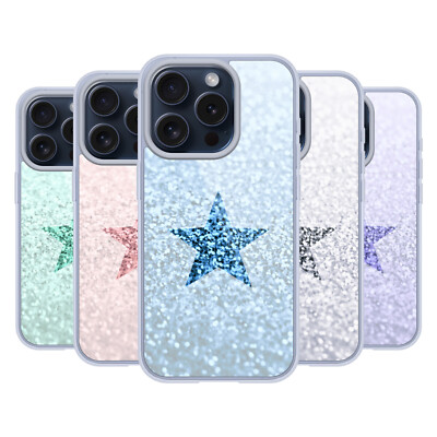 OFFICIAL MONIKA STRIGEL GLITTER STAR PASTEL GEL CASE FOR APPLE iPHONE PHONES