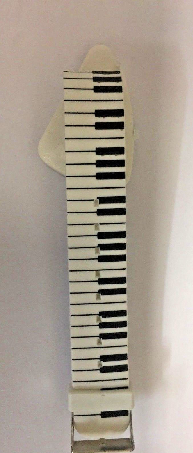 PIANO WATCH 1980s Students Keyboard Quartz Wrist Watch Vintage NEW USA Seller 