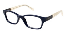 NEW Nicole Miller Centre Eyeglass Frames 50-16-135 mm Blue/Translucent Cream