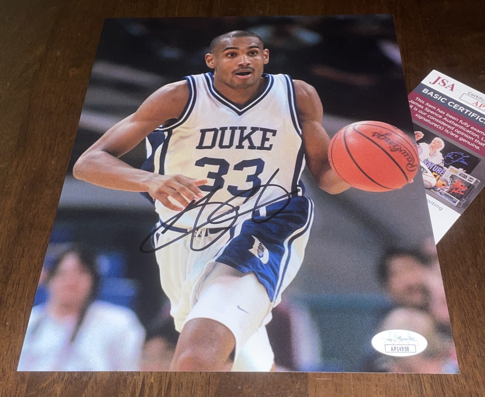 Grant Hill Autographed Signed Duke Blue Devils 8X10 PHOTO JSA DUKE BASKETBALL AUTO BLUE DEVILS 