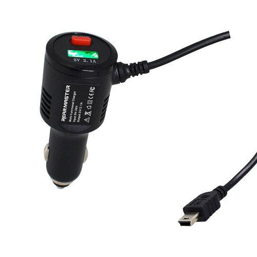 Cigarette Lighter Power Cable for Dash Camera with USB Charger and Switch Button