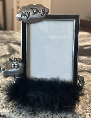 3D Dog Photo Frame  My Dog  Embossed W Fluffy Fur Feathers