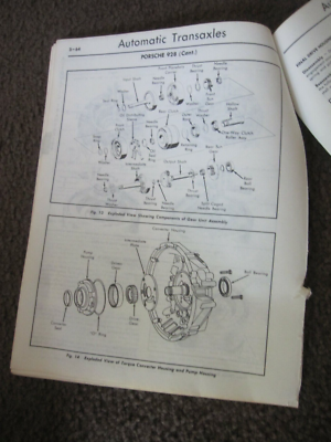 PORSCHE 928 3 SPEED AUTOMATIC TRANSAXLE TRANSMISSION SERVICE GUIDE