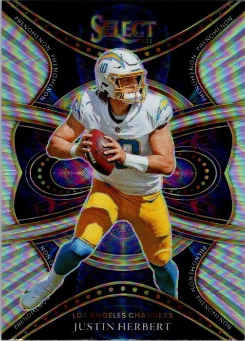 2021 Select #PHE-4 Justin Herbert SP Phenomenon Silver Refractor LA Chargers