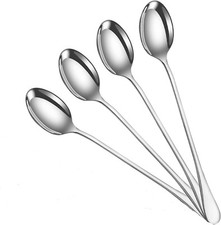 PEBBLE HUG 4pc Latte Spoons, Dessert Spoons, Smooth Edges, Ice Cream Spoons 19cm