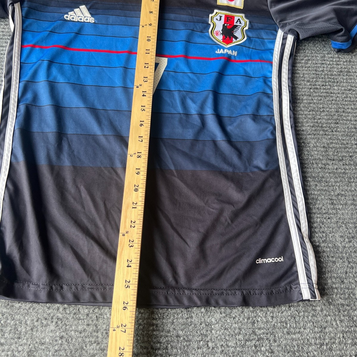JFAサッカーウェア上下　2XL JFA Japan Soccer Jersey Mens Medium Black Blue Short Sleeve
