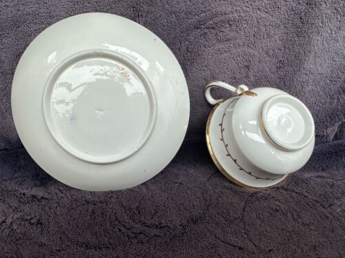 One Antique Cobalt Blue Regency Spode Etruscan Porcelain 2721 Cup & Saucer - Picture 5 of 14