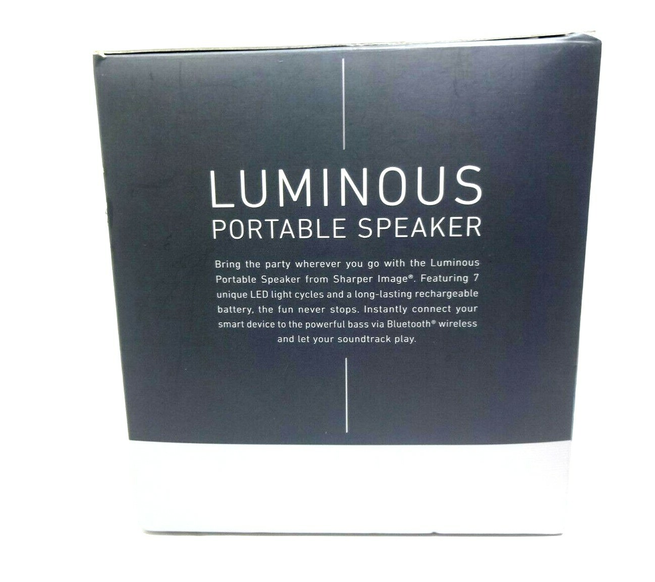 sharper image luminous portable speaker