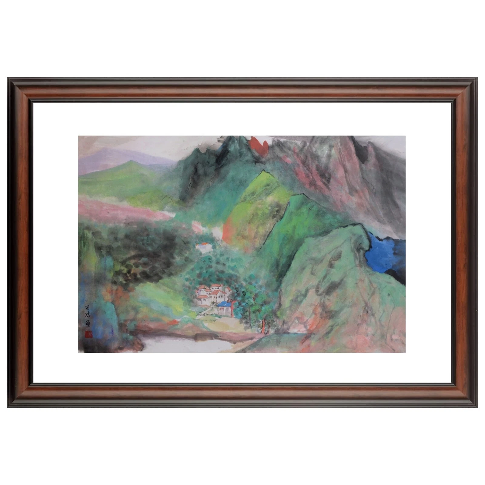 Pinturas artísticas abstractas de la naturaleza en papel