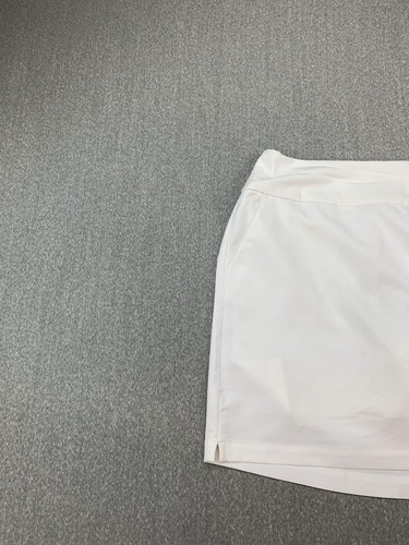 Adidas Athletic Golf Skirt Skort Womens LL White Built in Shorts U365 Stretch - Picture 4 of 22