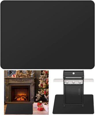 63 x38  Fireproof Fireplace Mat Hearth Rug - Wood Pellet Stove Hearth Pad - F...