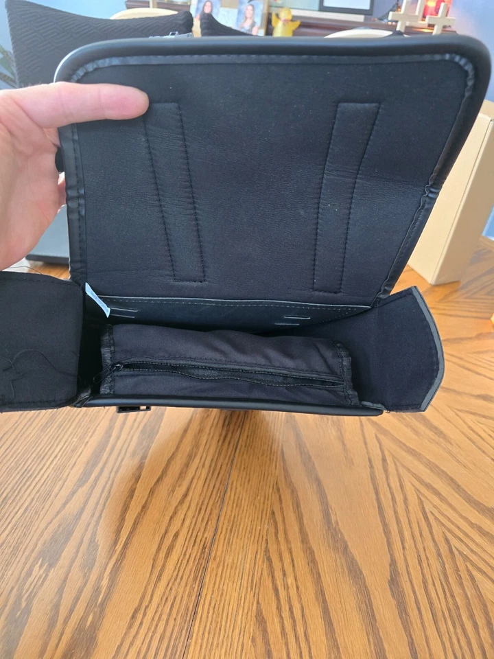 Alforja Kemi Moto de cuero sintético negra para moto Foto 4 de 4