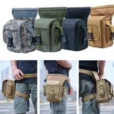 Men Military Tactical Drop Leg Bag Pack Thigh Belt Pouch Hiking Waist Fanny Pack