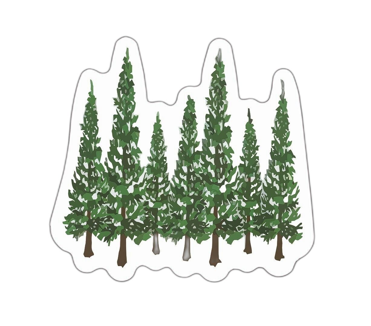 Fir Tree Sticker Decal for Laptops Cars Windows DIY Decor