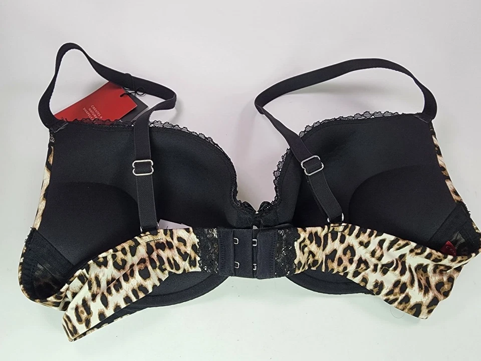 Sujetador push-up acolchado con estampado de leopardo 36C SCA14 NUEVO Foto 2 de 4