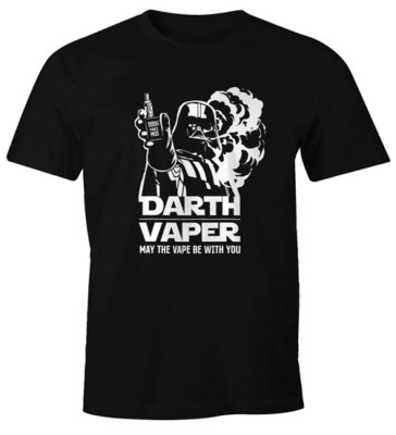 Herren T-Shirt Darth Vaper Fun-Shirt Dampfer-Shirt Moonworks 
