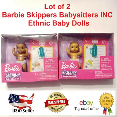 Barbie Skipper Babysitters Inc Ethnic Baby Doll Babies Mattel Lot Of 2 New Ebay
