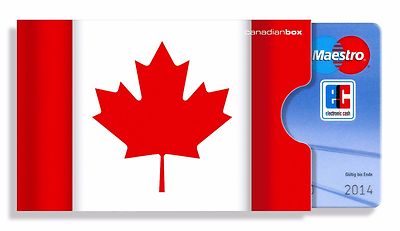 cardbox KANADA kanadische Fahne Flagge Canada Ahornblatt Montreal Kartenhülle