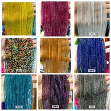 Wholesale 5 Strands 2MM Faceted Multicolor Spinel Round Loose Beads 15" AAA