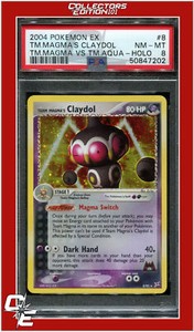 EX Team Magma vs Team Aqua 8 Team Magma's Claydol Holo PSA 8