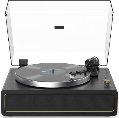 Turntable Vinyl Record Player Builtin Speaker BT Playback Auto Stop 33&45 R