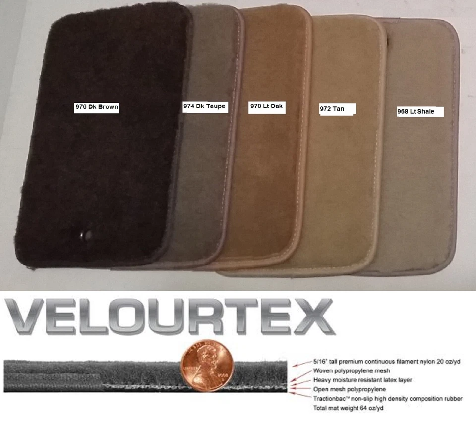 Lloyd Mats Velourtex Mustang II Plain Front Floor Mats (1974-1978) Foto 3 de 4