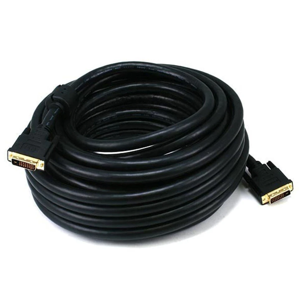 50FT DVI-D Dual Link Male to Male Monitor Cable PC HDTV 24AWG CL2 Gold Plated - Image 3 of 3