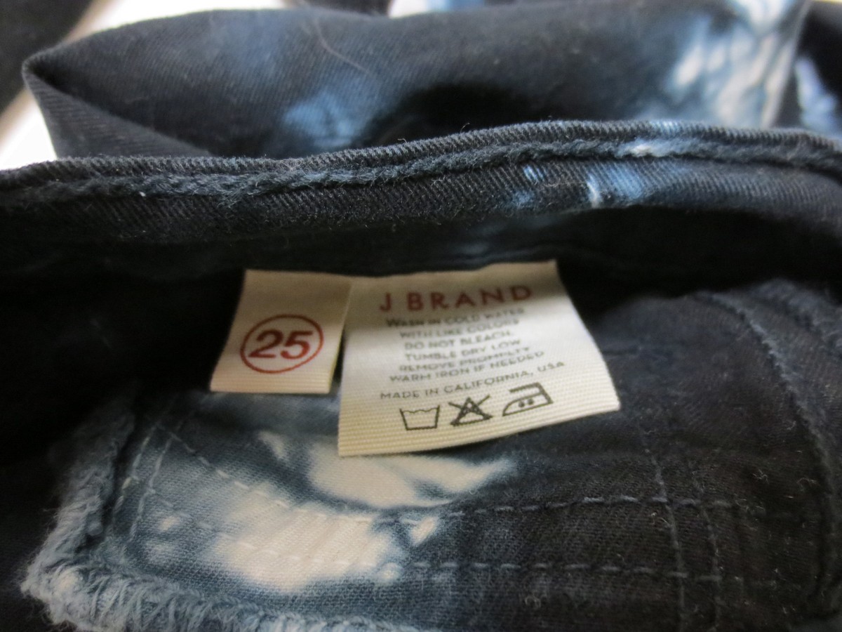 Jeans J BRAND Skinny Low Rise - Taille 25 - Teinture Tie Dye Acid Wash - Occasion Excellent état