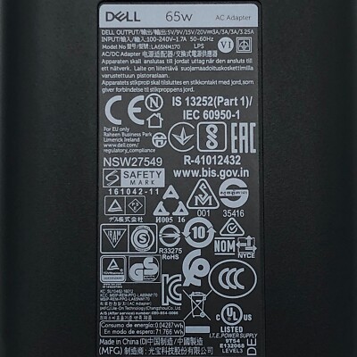 Genuine Dell Series USB-C AC Adapter for Dell Latitude 5530 7330
