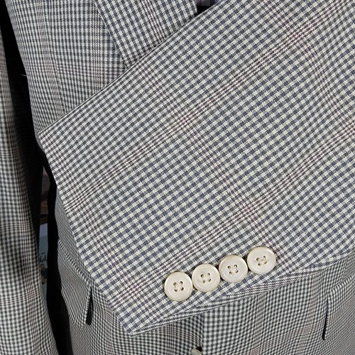 Lands End Men's Sport Coat Blazer Two Button Checked Brown Canvas Wool Sz 42L - Picture 11 of 17