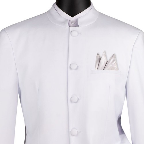VINCI Men's 5-Button Classic-Fit Banded Collar Tuxedo - 36S-56L, 5 Colors - NEW - Picture 22 of 23