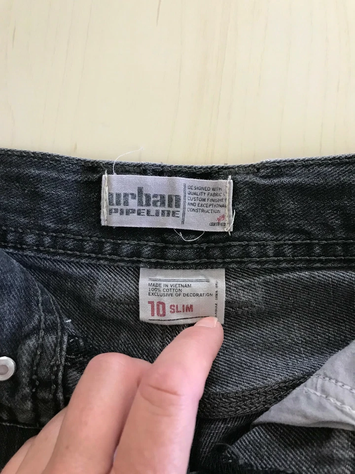 Pantalones Cortos Vaqueros Urban Pipeline Niños Gris 100% Algodón Talla 10 Foto 3 de 3